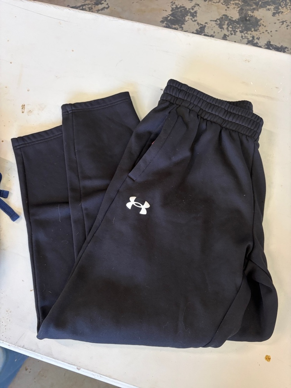 Under Armour Black Jogger Sweatpants with White Logo